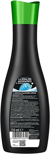 Дозировка, състав и инструкции за употреба на 
 Dr. Beckmann Laundry Perfume Spring - 250 ml | Концентриран ароматизатор за пране и сушене