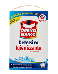 Omino Bianco Fustone хигиенизиращ прах за пране – предна страна