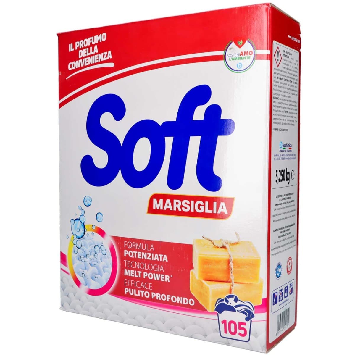 Soft прах за пране Марсилия – 5.25 кг, отпред