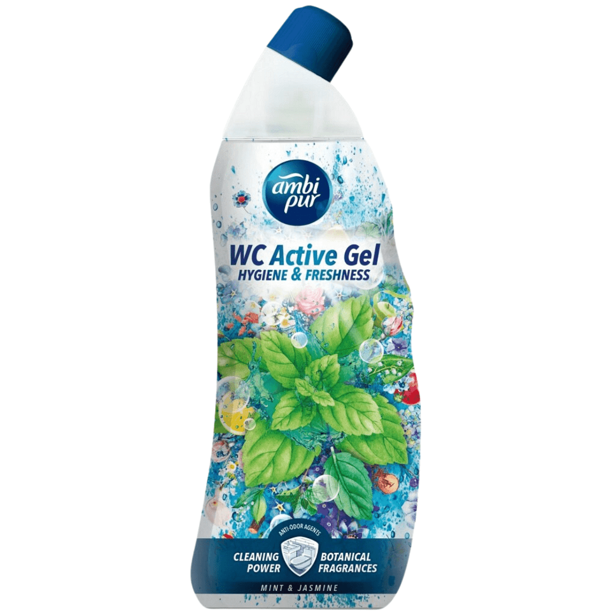 Ambi Pur WC Active Gel Mint & Jasmine 750 мл – гел за тоалетна, хигиена и свежест