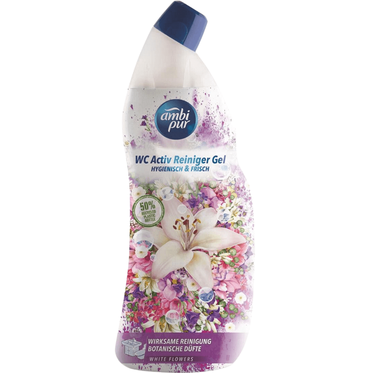 Ambi Pur WC Active Gel White Flowers 750 мл – гел за тоалетна, хигиена и свежест