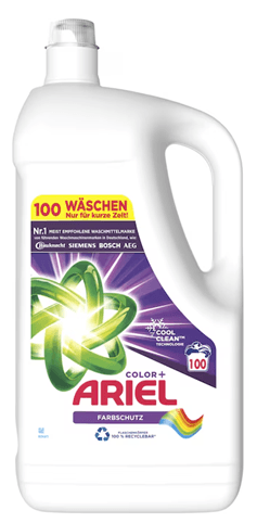 Ariel Color+ – бутилка 5 L, 100 пранета, Farbschutz (предна страна)