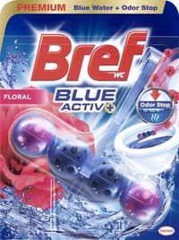 Bref Blue Activ Floral Блокче за тоалетна с ефект "Синя вода"