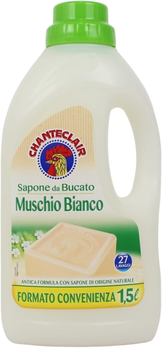 Chanteclair Sapone da Bucato Muschio Bianco в опаковка, показваща предната страна с основна информация.