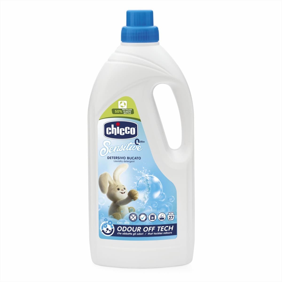 Chicco Active 0m+ Detersivo Igienizzante – предна част на бутилката 1,5 л