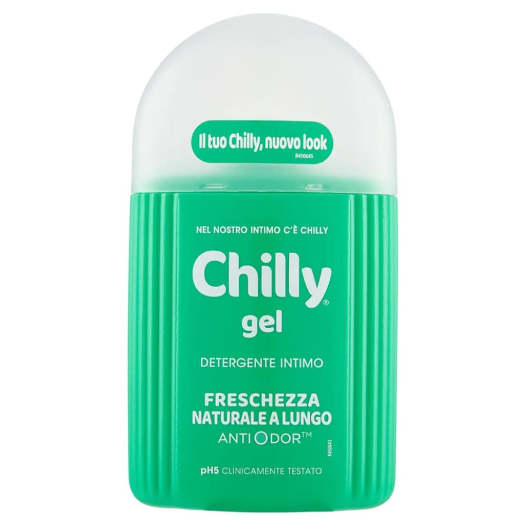 "Chilly Gel Интимен измиващ гел – бутилка 200 мл, предна страна"​

