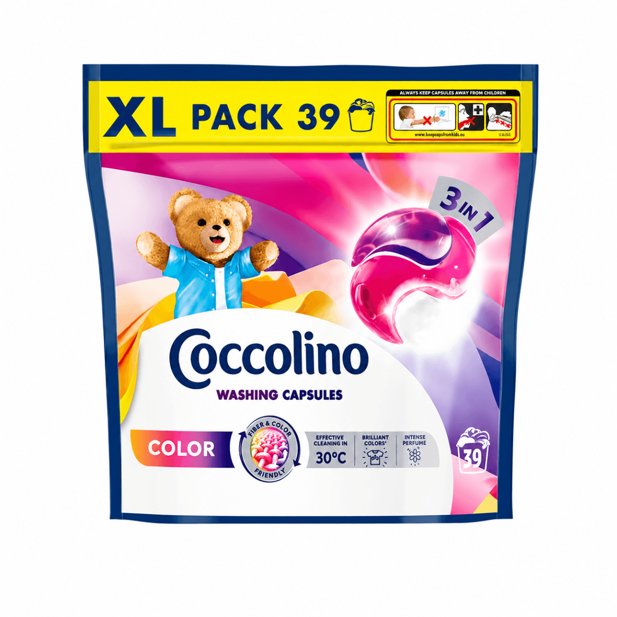 Coccolino Washing Capsules Color капсули за пране за цветни дрехи 39 броя
