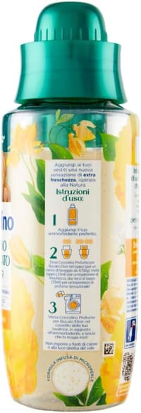 Бутилка Coccolino Elixir Bouquet Estivo 342 ml – парфюм за пране дозировка