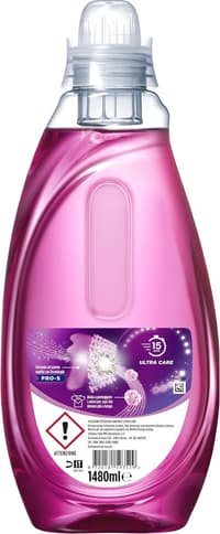 Coccolino Wonder Wash Ultra Care – етикет с дозировка и състав