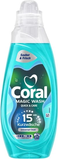 Coral Magic Wash Quick & Care Универсален Препарат за Бързи Програми 21 пр