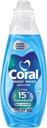 Coral Magic Wash Sports & Synthetics Препарат за Бързи Програми 21 пранета на спортни и синтетични материи