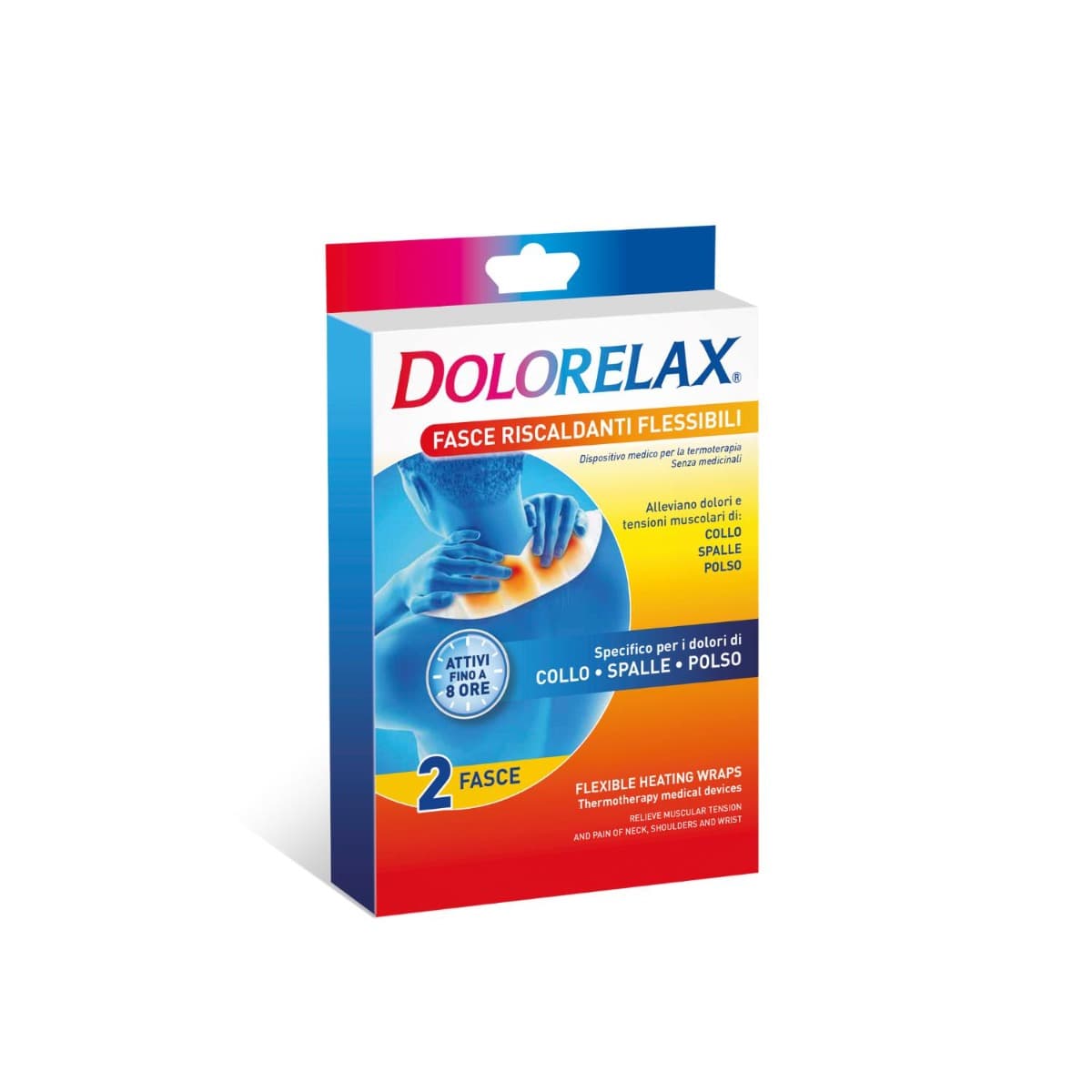 "Dolorelax Загряващи ленти – опаковка, предна страна"​

