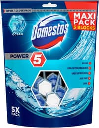 Domestos Power 5 Ocean – опаковка с 5 тоалетни блока