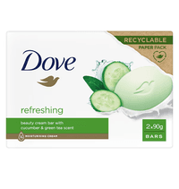 Dove Beauty Cream Bar Refreshing Солиден Сапун 2 бр х 90 гр