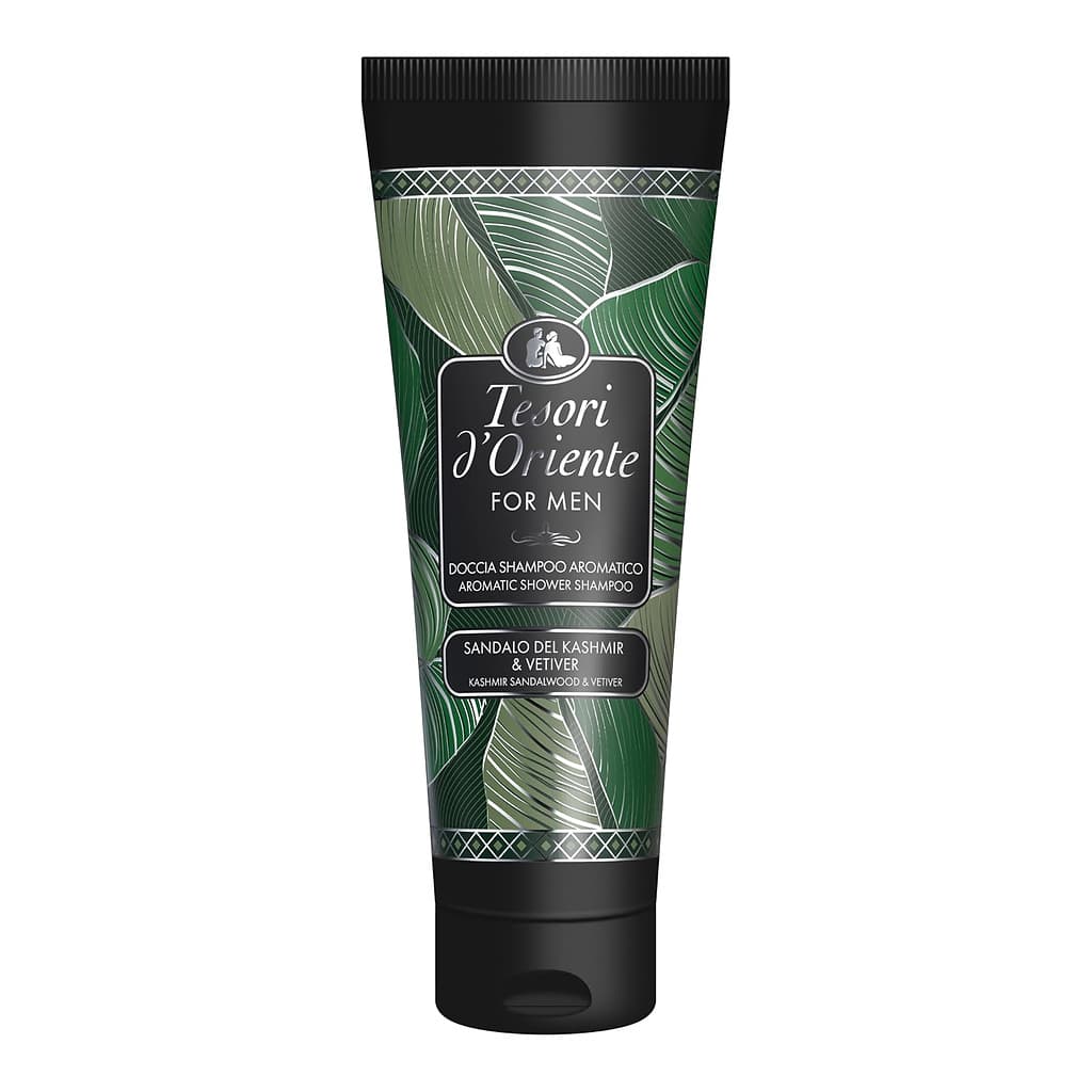 "Tesori d'Oriente Doccia Crema Sandalo del Kashmir e Vetiver – опаковка, предна страна, 250 мл"​
