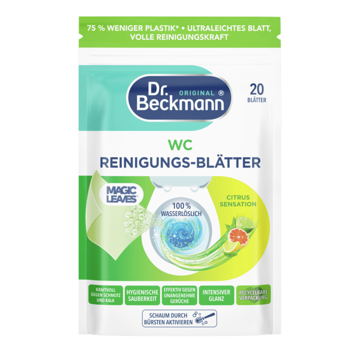 Dr. Beckmann Листчета за почистване на тоалетна Citrus Sensation 20 бр.