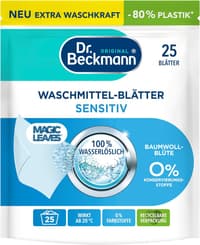 Dr. Beckmann Sensitive Laundry Detergent Sheets – Cotton Blossom, опаковка отпред