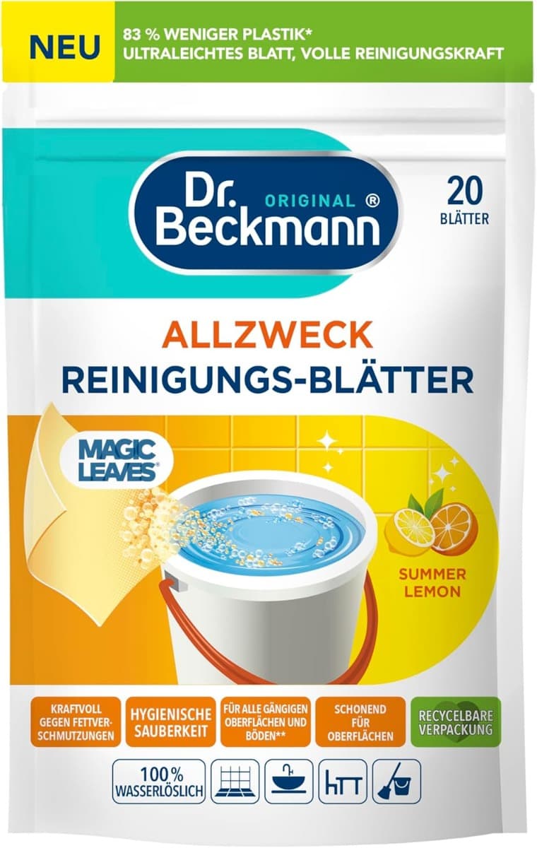 Dr. Beckmann Summer Lemon Листчета за Почистване на Подове 20 бр
