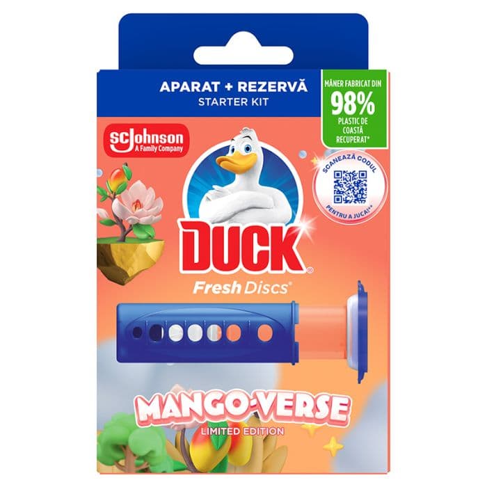 Duck Fresh Discs Mango Verse Гел дискове за тоалетна плюс апликатор