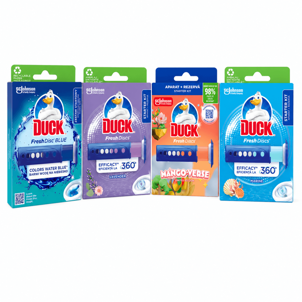 Duck Fresh Discs Гел дискове за WC и стартов апликатор - Варианти
