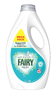 Fairy Non-Bio Sensitive Препарат за Пране без Алергени 43 пр