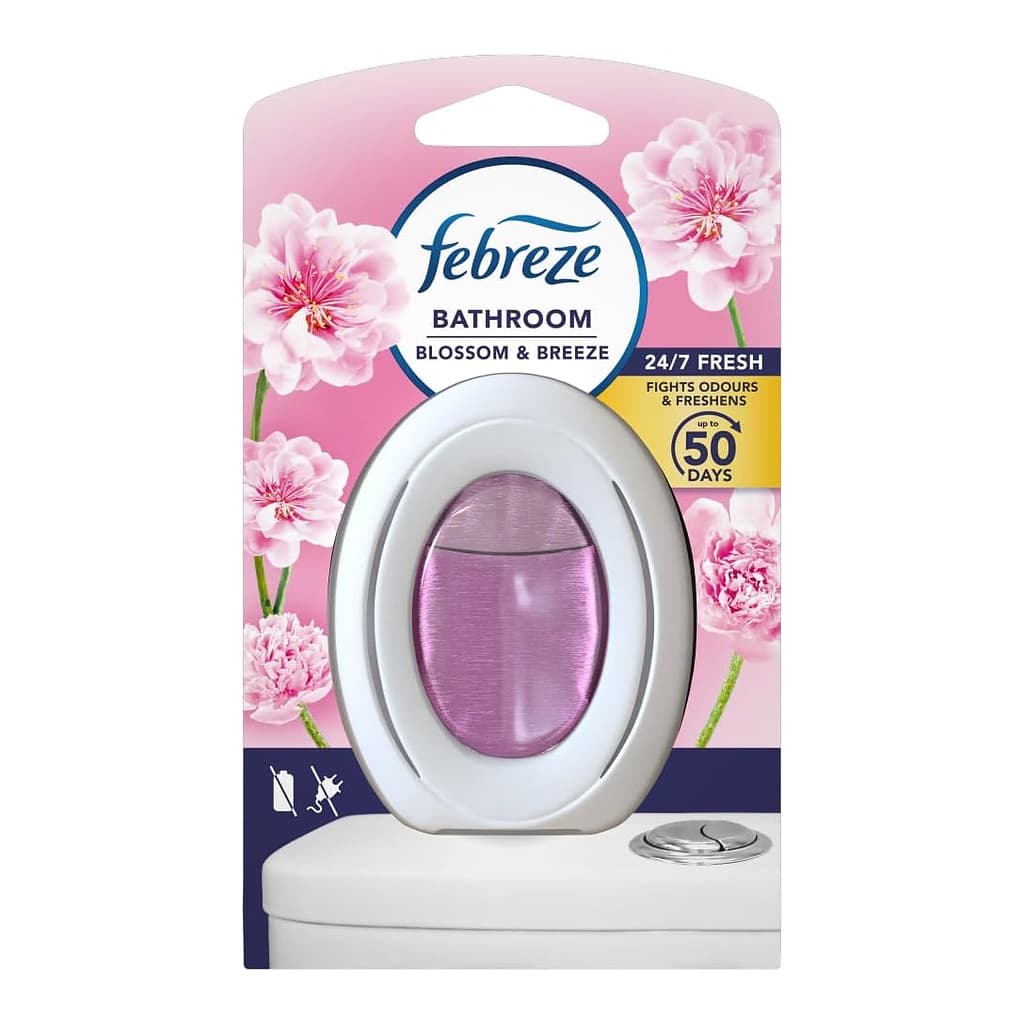 Febreze Bathroom Blossom & Breeze ароматизатор за баня до 50 дни 7,5 мл