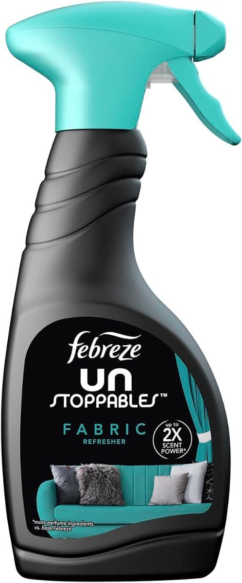 Febreze Unstoppables Fabric Refresher – спрей за тъкани, бутилка отпред