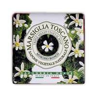 Nesti Dante Marsiglia Toscano Muschio Bianco Natural Scented Soap в елегантна опаковка, натурален сапун с изтънчен аромат на бял мускус (200 г).

