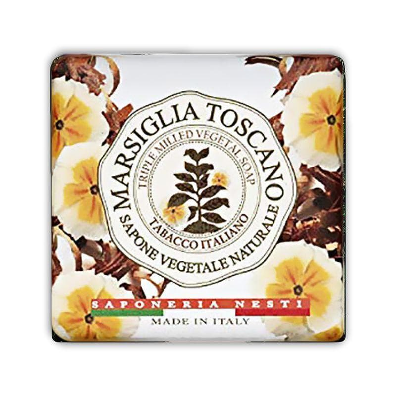 Nesti Dante Marsiglia Toscano Tabacco Italiano Natural Scented Soap в елегантна опаковка, натурален сапун с аромат на италиански тютюн (200 г).
