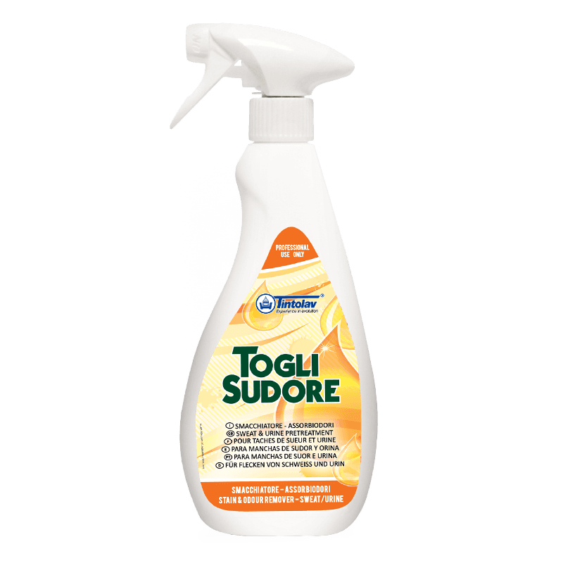 Toglisudore Stain Remover в опаковка, специализиран препарат за премахване на петна от пот и дезодорант.
