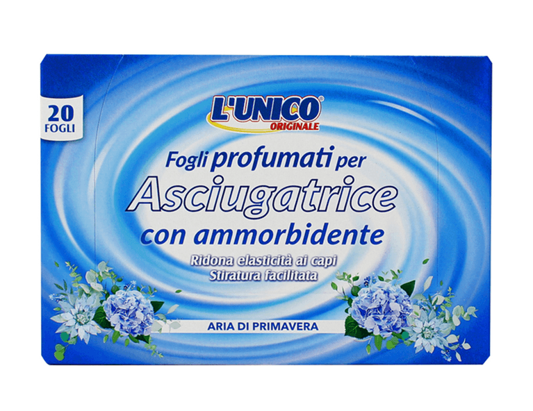  L’Unico Originale Aria di Primavera – опаковка на кърпички за сушилня отпред