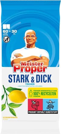 Mister Proper Stark & Dick Почистващи кърпи Citrus пакет 30 XXL