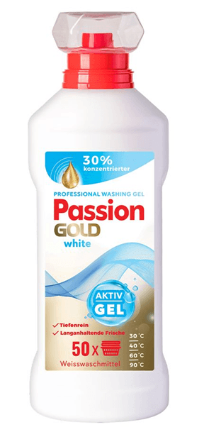 Passion Gold White – Предна страна на опаковката, 2 л