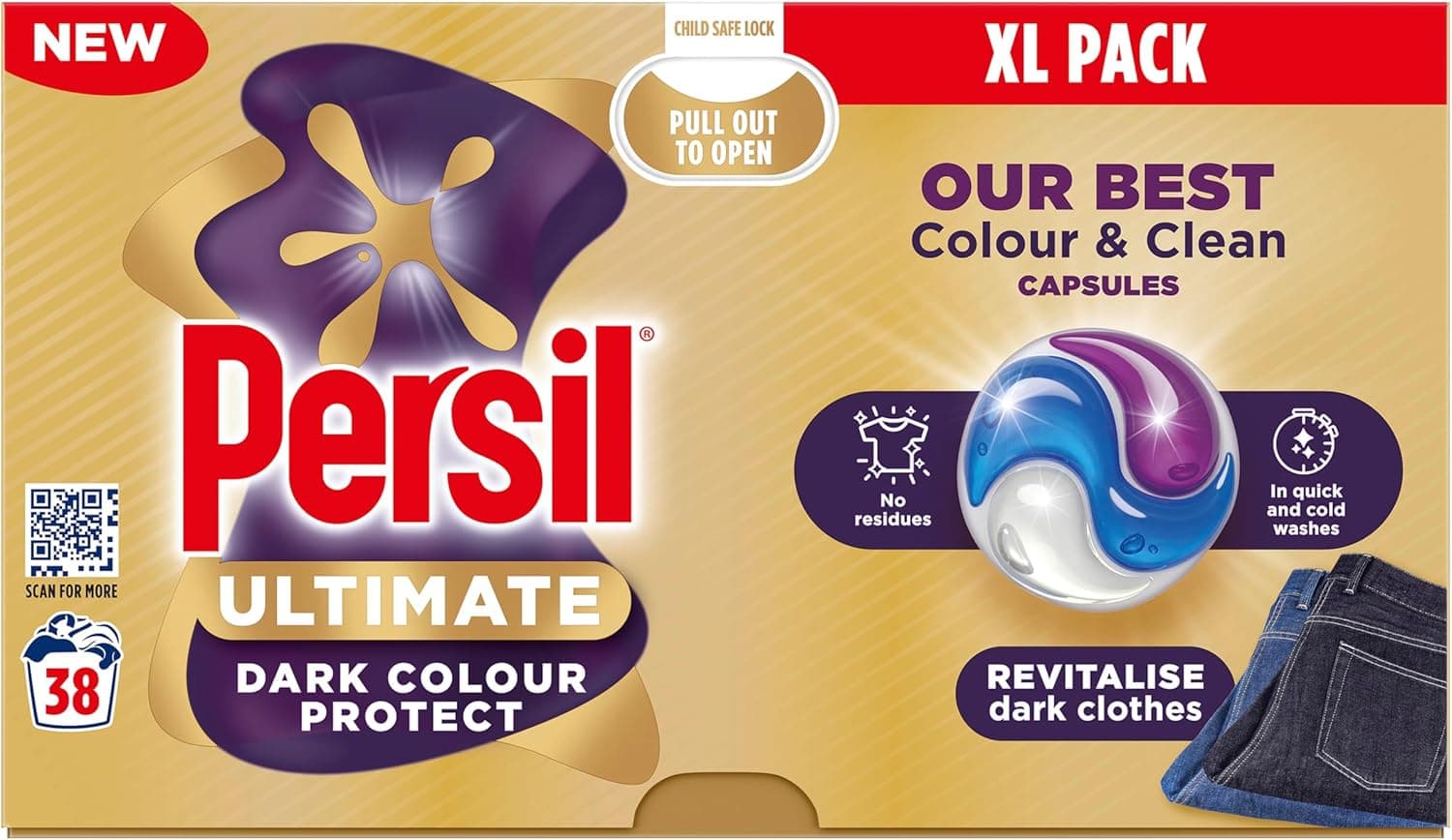 Persil Ultimate Dark Colour Protect капсули за пране – опаковка