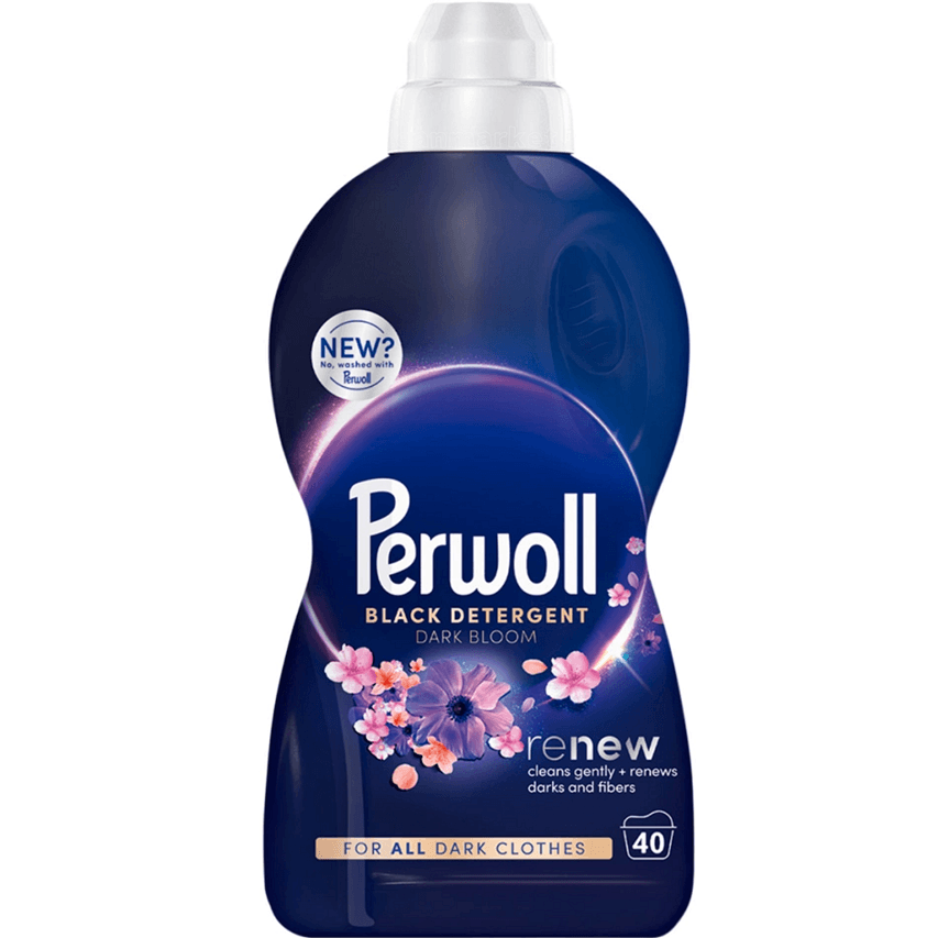 Perwoll Renew Dark Bloom течен перилен препарат – предна страна