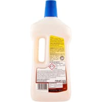  Гръб на опаковката на Pronto Soapy Wood Cleaner, показваща инструкции за употреба и състав.