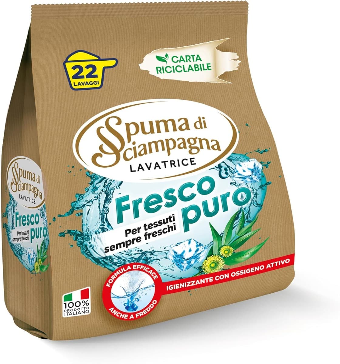 Spuma di Sciampagna прах за пране Fresco Puro – предна страна на опаковката 990 г