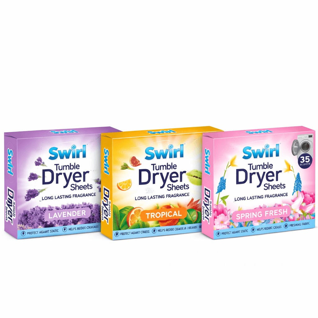 Кърпички за сушилня Swirl с омекотител и антистатик - различни варианти