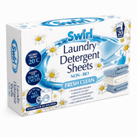 Swirl Fresh Clean Non-Bio Перилни Листчета за Бели и Цветни Материи 20 бр