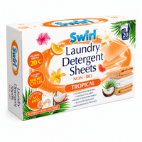 Swirl Tropical Non-Bio Перилни Листчета за Бели и Цветни Материи 20 бр
