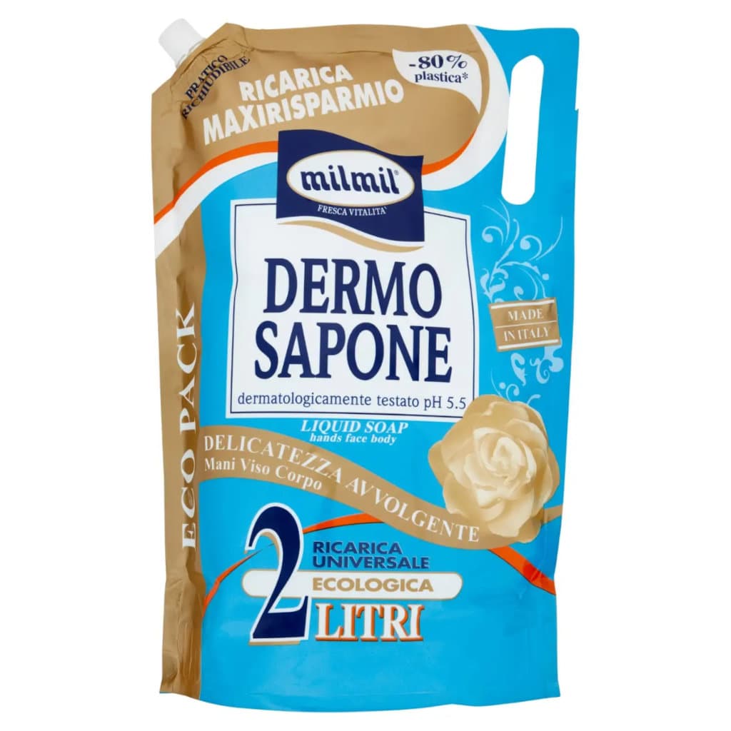Mil Mil Dermo Sapone Liquido Maxi Refill в голяма опаковка за презареждане, 2000 мл.