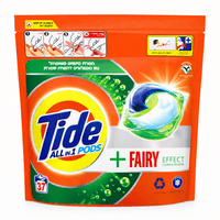 Tide All-in-1 PODS + Fairy Капсули за Бяло и Цветно Пране 37 бр