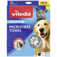 Vileda Pet Pro Microfiber Towel XL – вафлена текстура, сив цвят, 65×100 см.