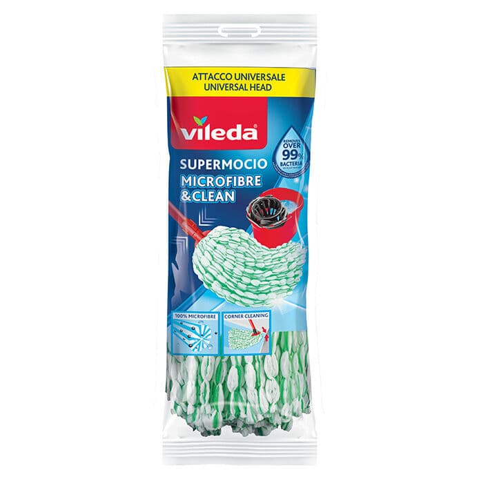 Vileda SuperMocio Microfibre&Clean – резервен моп с микрофибър, предна страна

