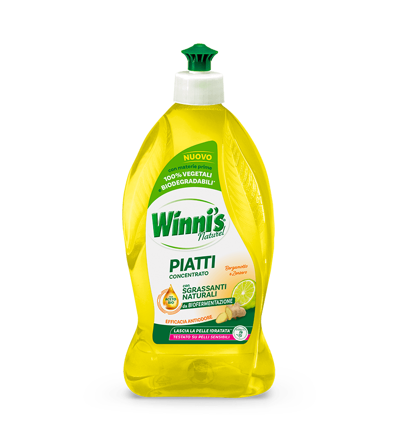 Winni’s препарат за съдове с бергамот и джинджифил – 750 мл, Winni’s концентриран течен препарат за съдове – екологичен избор