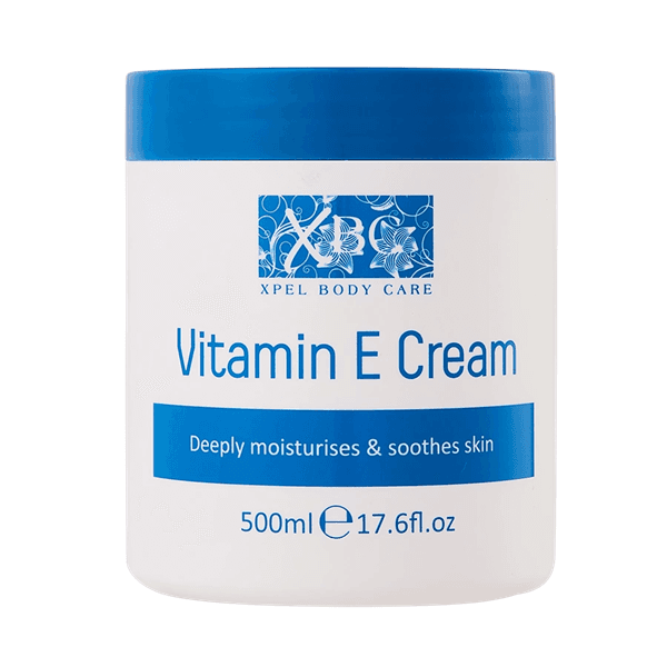 „XBC Vitamin E Cream – крем за тяло с витамин Е, 500 мл, фронтален изглед“