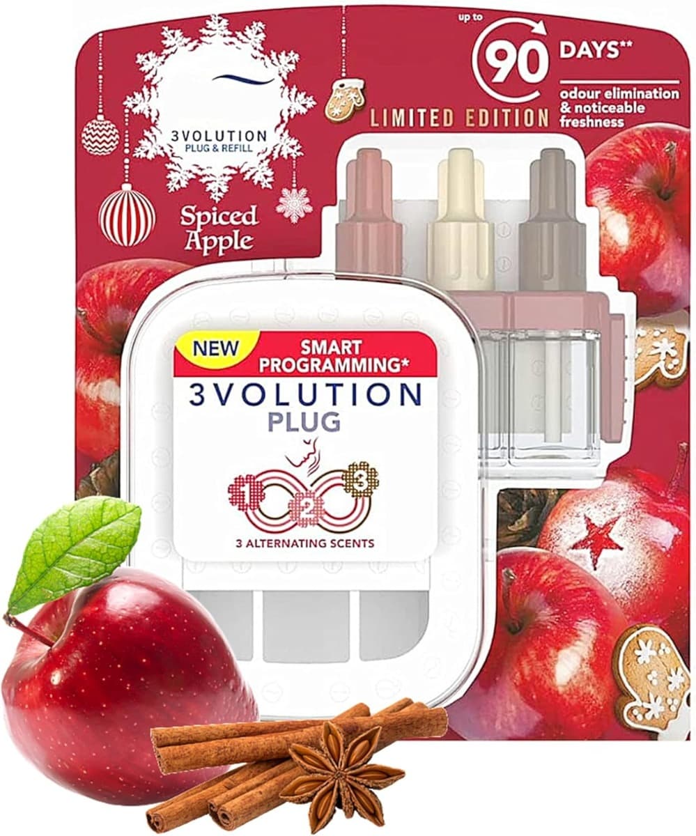 Ел. Дифузер Febreze 3volution Ябълка и Канела 90 дни