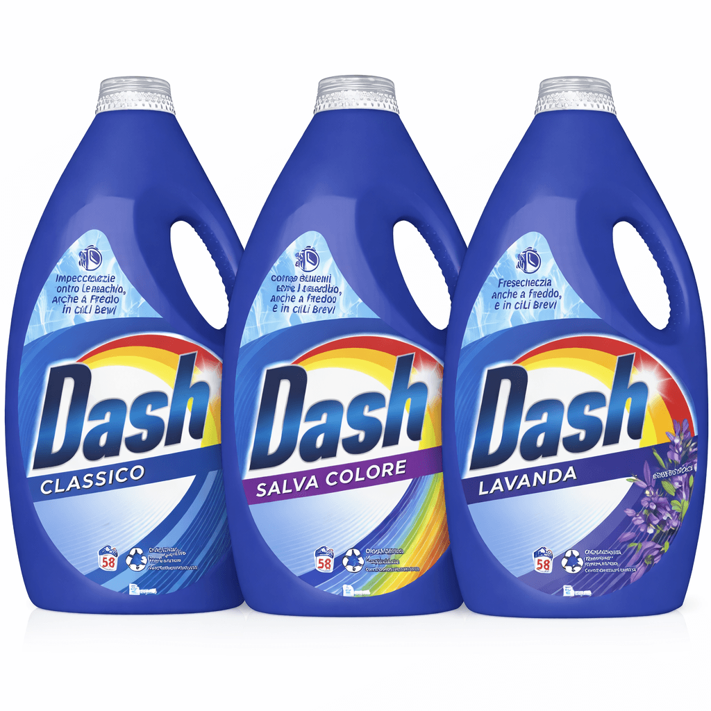 Изберете течен перилен препарат Dash за безупречно чисто и свежо пране всеки ден!