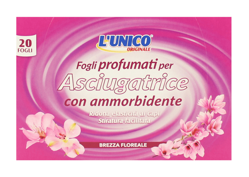 L’Unico Originale парфюмирани кърпички за сушилня Brezza Floreale – опаковка отпред