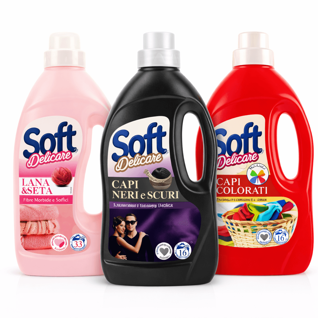 Открийте Soft Delicare – нежни и ефективни формули с ензими и сапун за различни видове материи. Запазете ярките цветове, защитете фибрите и се насладете на дълготрайна свежест!